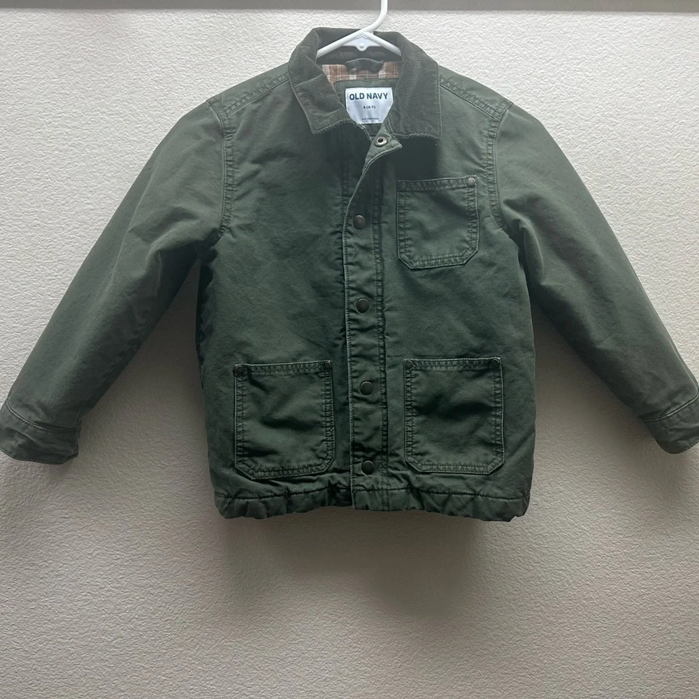 Old Navy Kids Olive Green Jean Jacket
